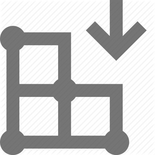 Arrow, Create, Design, Down, Download, Grid, Layout, Tool Icon