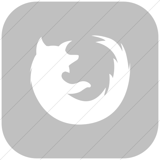 Flat Rounded Square White On Silver Social Media