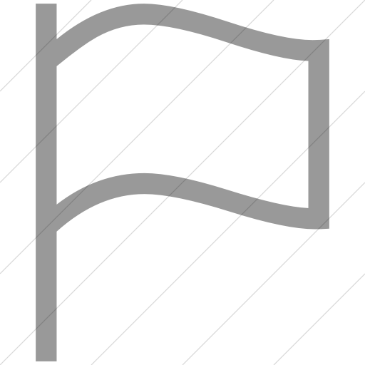 Simple Light Gray Classica White Flag Icon