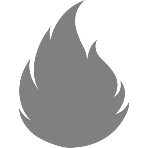 Gray Flame Icon