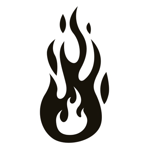 Fire Cartoon Flame Illustration Black White