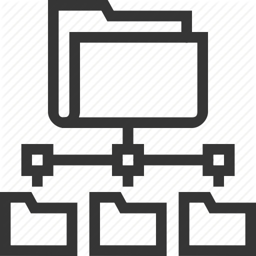 Computer, Document, File, Folder, Network, Share Icon