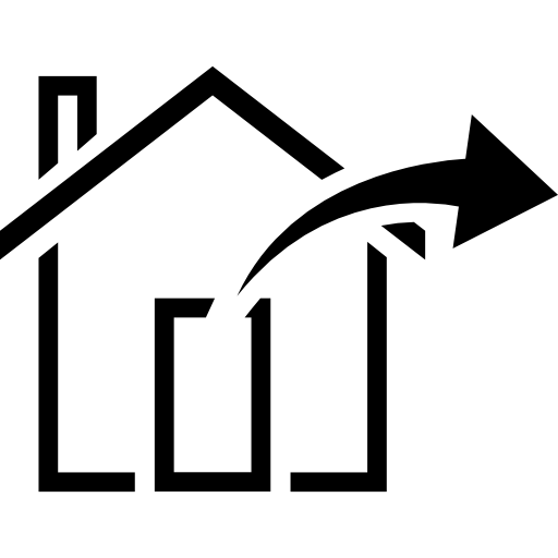 Logout House Symbol With Arrow Pointing Out To Right Icons Free