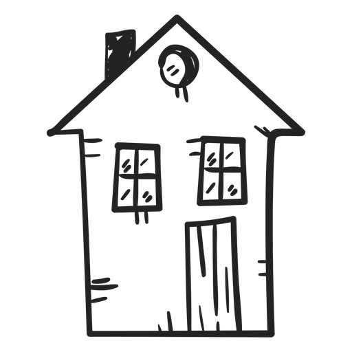 Two Storey House Drawing Icon