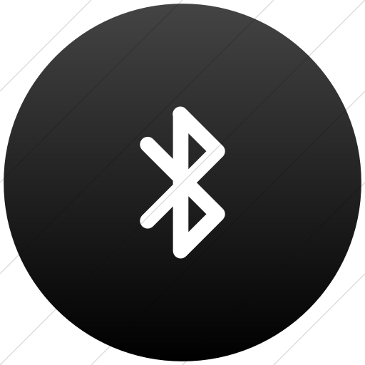 Flat Circle White On Black Gradient Foundation