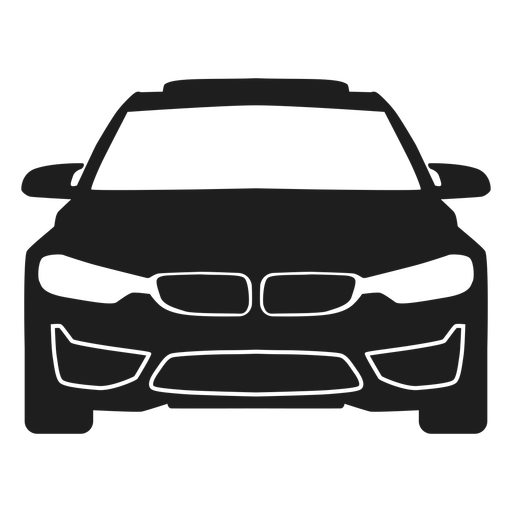Bmw Car Front View Silhouette
