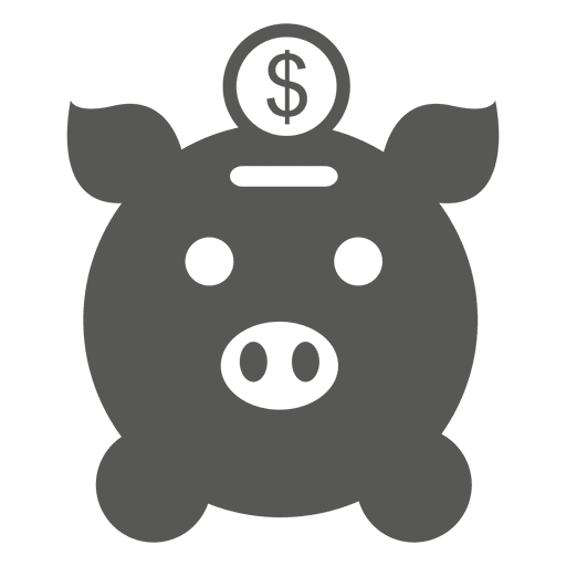 Coin Inserting Pig Bank Icon