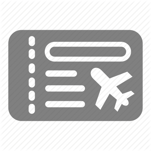 Airport, Aviation, Boarding, Pass, Ticket Icon
