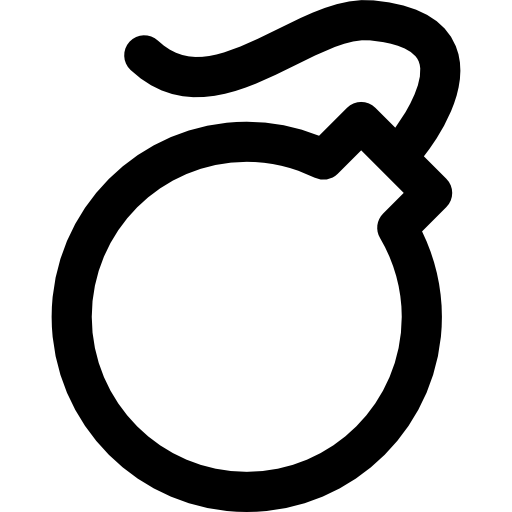 Round Bomb Outline Icons Free Download