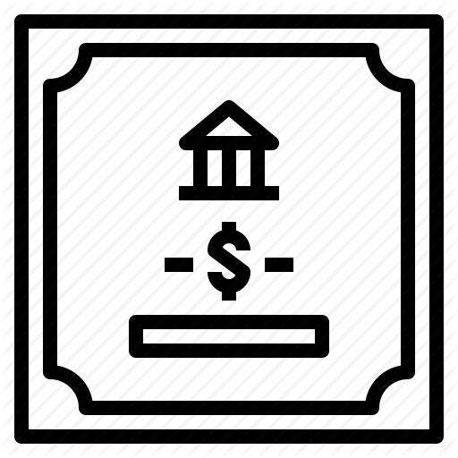 Bank, Bond, Document, Money Icon