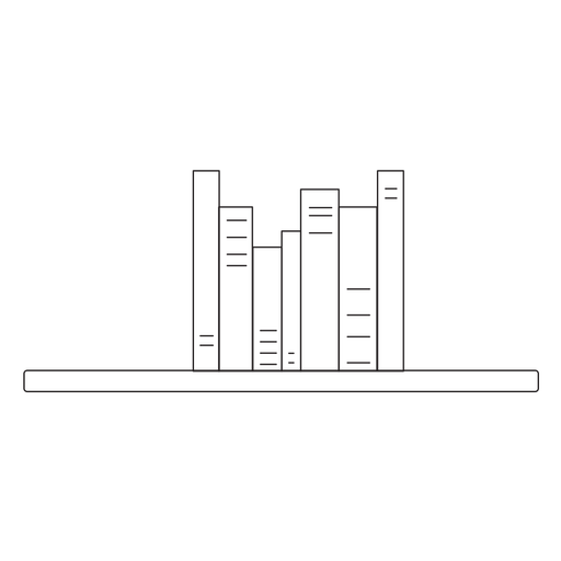 Wall Bookshelf Stroke Icon