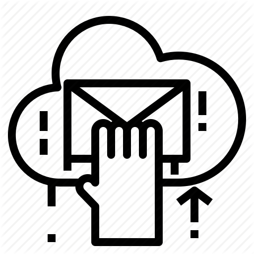 Box, Cloud, Drop, Mail Icon
