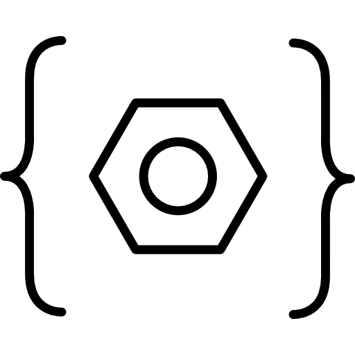 Open And Close Brackets Enclosing A Hexagon Icons Free Download