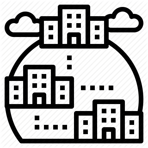 Branch, Company, International, Office, World Icon