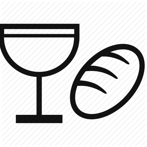 Bread, Cup, Easter, Food, Wine, Wine And Bread Icon