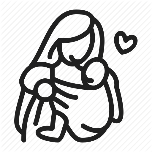 Baby, Mom, Mother, Sling Icon