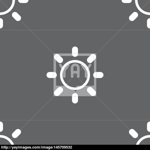 Brightness Icon Sign Seamless Pattern On A Gray Background