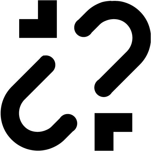 Black Link Broken Icon