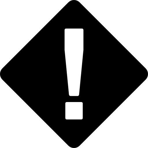 Exclamation Sign In A Rhomb Icons Free Download