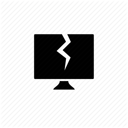 Broken, Computer, Device, Screen Icon