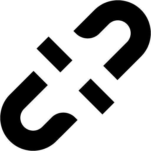 Black Broken Link Icon