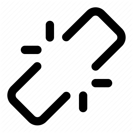 Broken, Link, Outlined, Rounded Icon