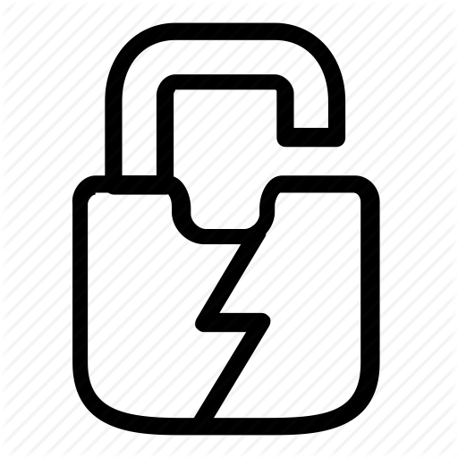 Broken, Lock, Password Icon