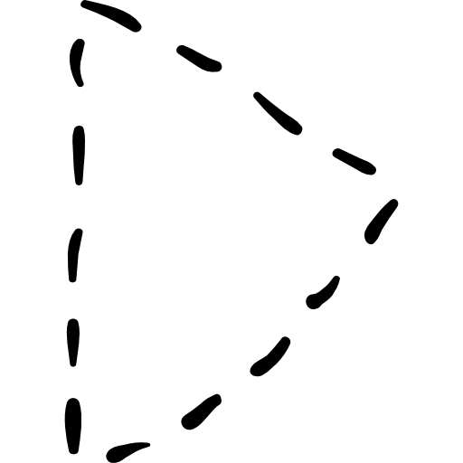 Play Button In Broken Line Icon Hand Drawn Arrows Freepik