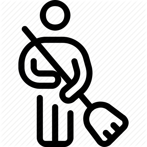 Broom, Cleaning, Floor, Human, Man, Person, Sweep Icon