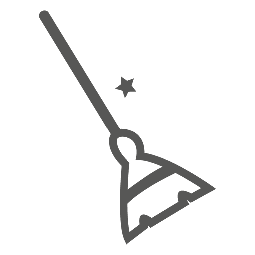 Outline Halloween Broom Icon