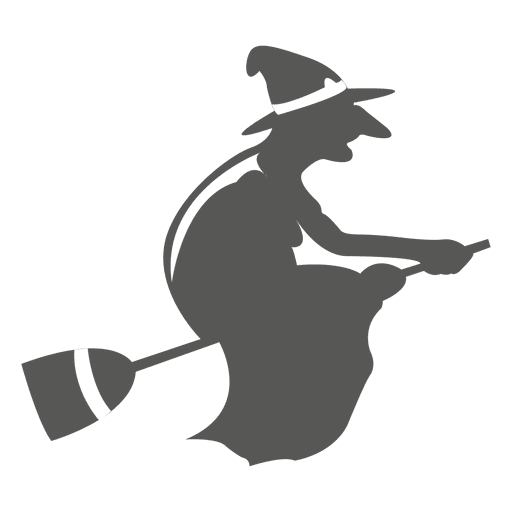 Witch On Broom Icon