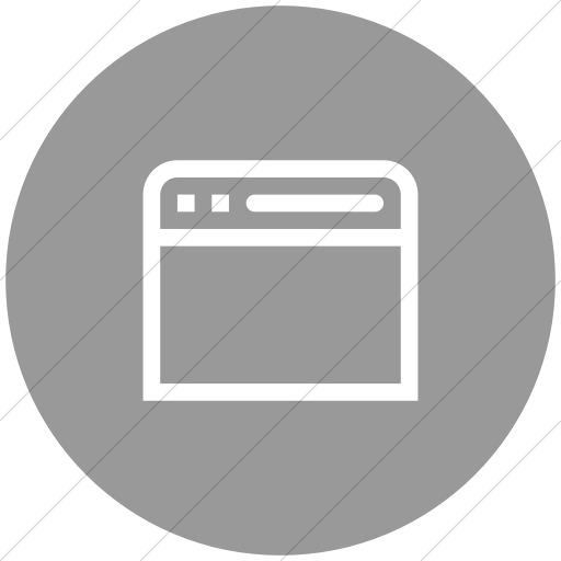 Flat Circle White On Light Gray Broccolidry Browser Icon
