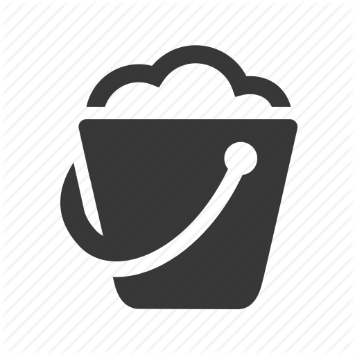 Bucket, Cleaning Icon