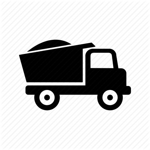 Construction, Loading, Material, Transport, Truck Icon