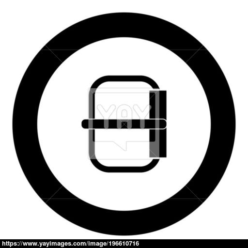 Buckle Icon Black Color In Circle Vector