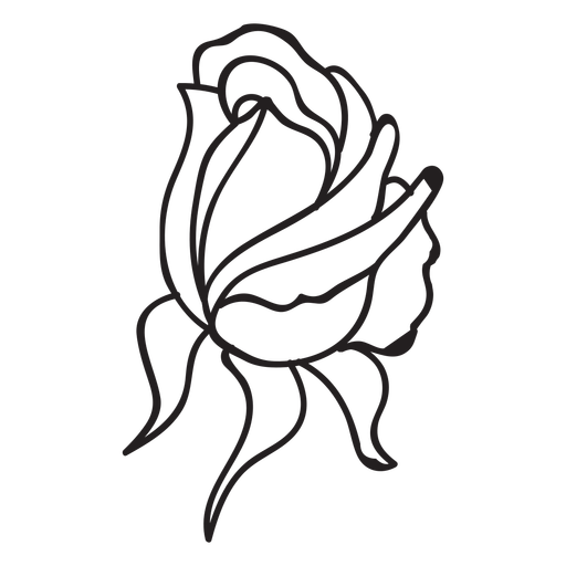 Rose Bud Stroke Icon
