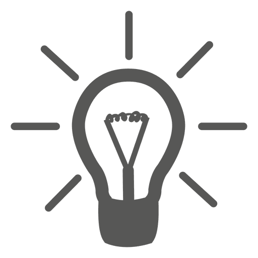 Gray Idea Bulb Icon