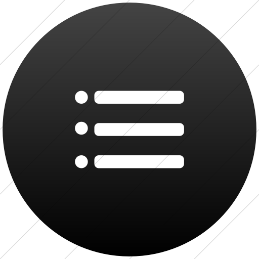 Flat Circle White On Black Gradient Foundation List