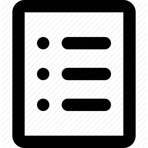 Bullet List, Check List, List, Note, To Do Icon
