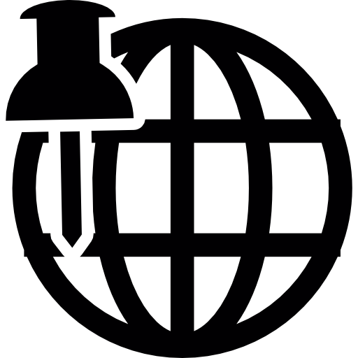 Push Pin And Circular Grid Icons Free Download