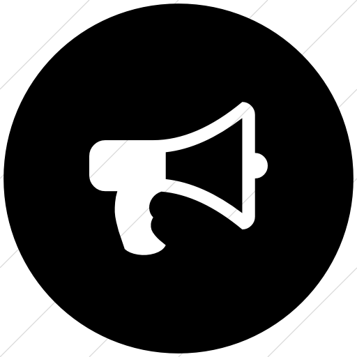 Flat Circle White On Black Bootstrap Font Awesome