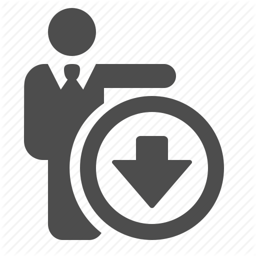 Arrow, Businessman, Down, Download, Internet, Man Icon