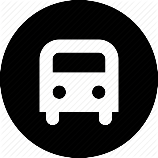 Bus, Circle Icon