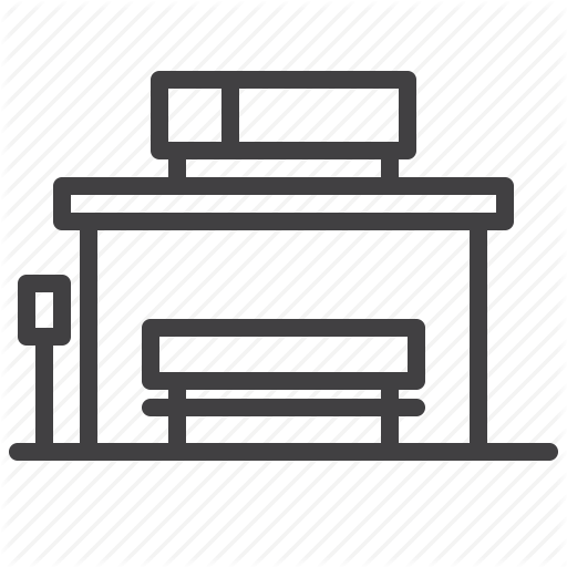 Building, Bus, Station, Stop, Terminal Icon