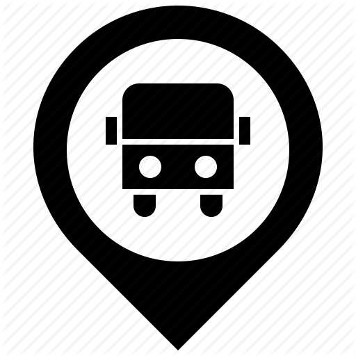 Bus, Location, Map, Pin, Station, Stop, Travel Icon