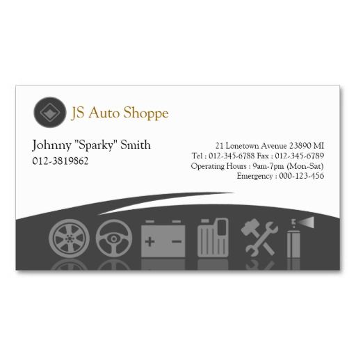 Car Service Icons Black Business Card Freelancer