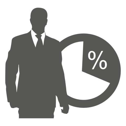 Businessman In Front Pie Icon