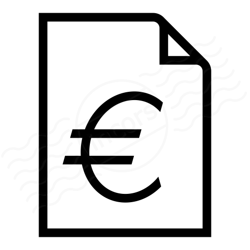 Iconexperience I Collection Invoice Euro Icon