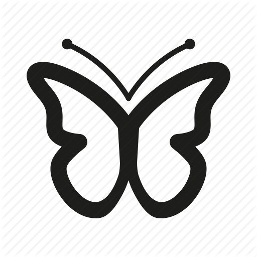 Butterfly, Insect, Line, Wing Icon