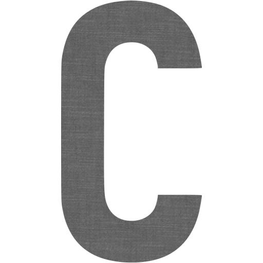 Grey Wall Letter C Icon